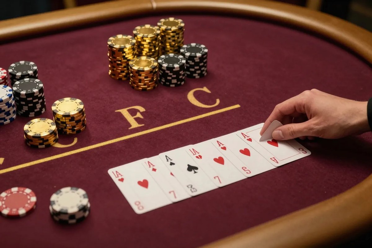 淘金娛樂城真人百家樂牌桌與籌碼