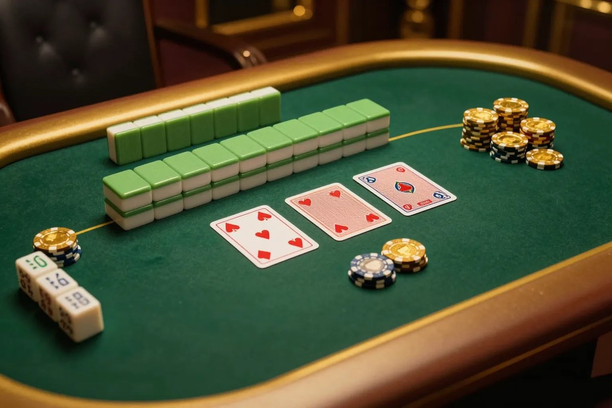 淘金娛樂城棋牌麻將與撲克牌桌